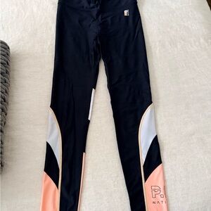 P.E Nation Leggings in Black and Peach